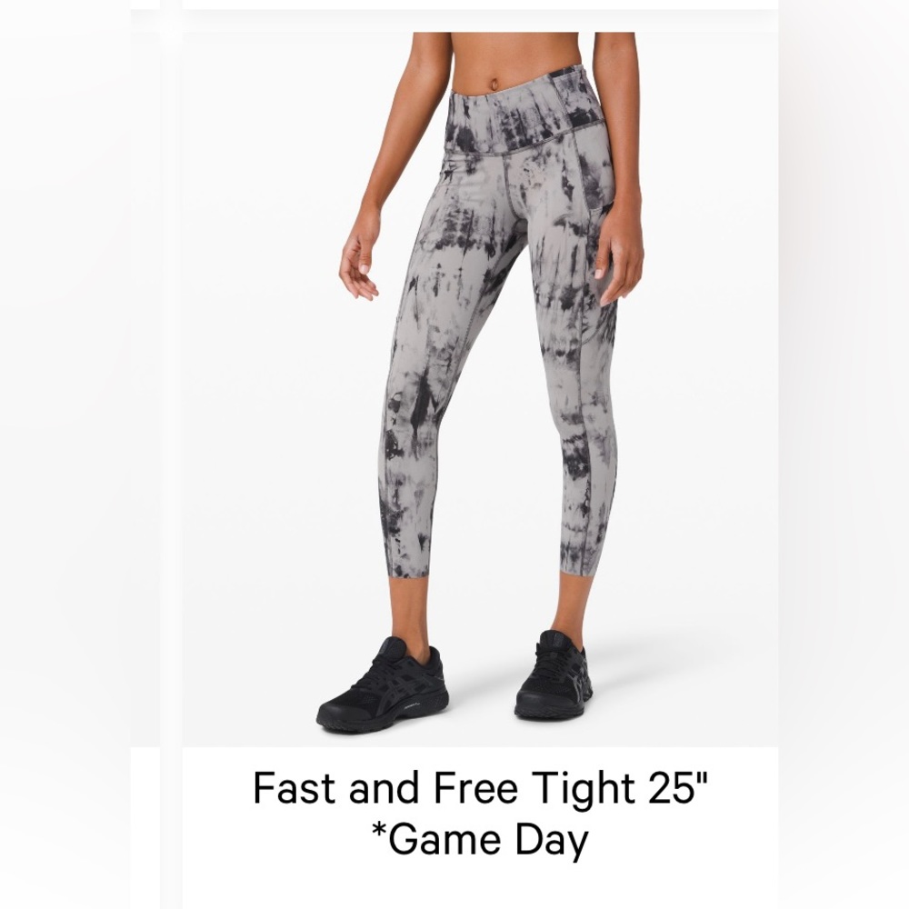 Lululemon fast and free 25” with pockets size 6